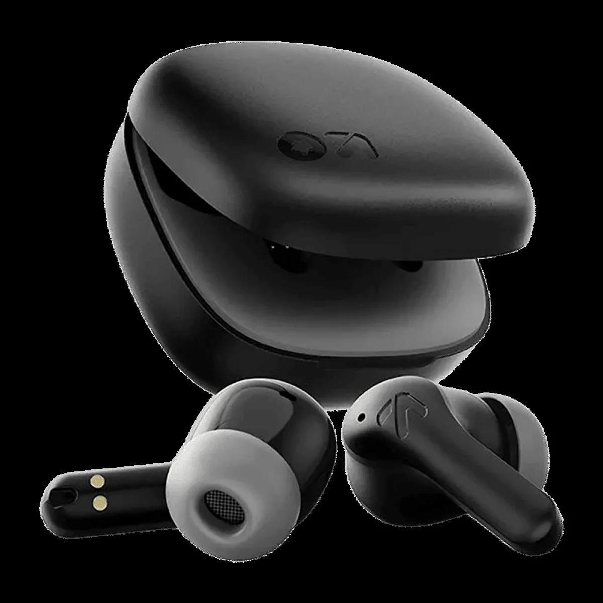 GOBOULT Cyborg TWS Earbuds with Environmental Noise Cancellation (IPX5 Water Resistant, Fast Charging, Pure Black)