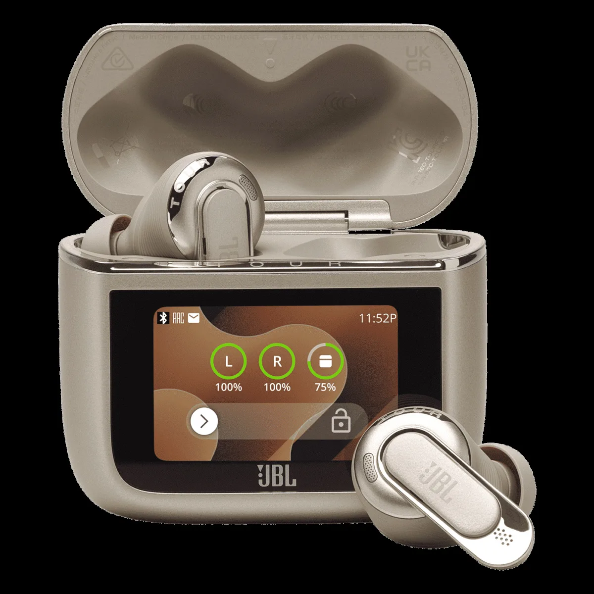 JBL Tour Pro 3 TWS Earbuds with True Adaptive Noise Cancellation (IPX55 Water Resistant, Multi-Point Connection, Latte)