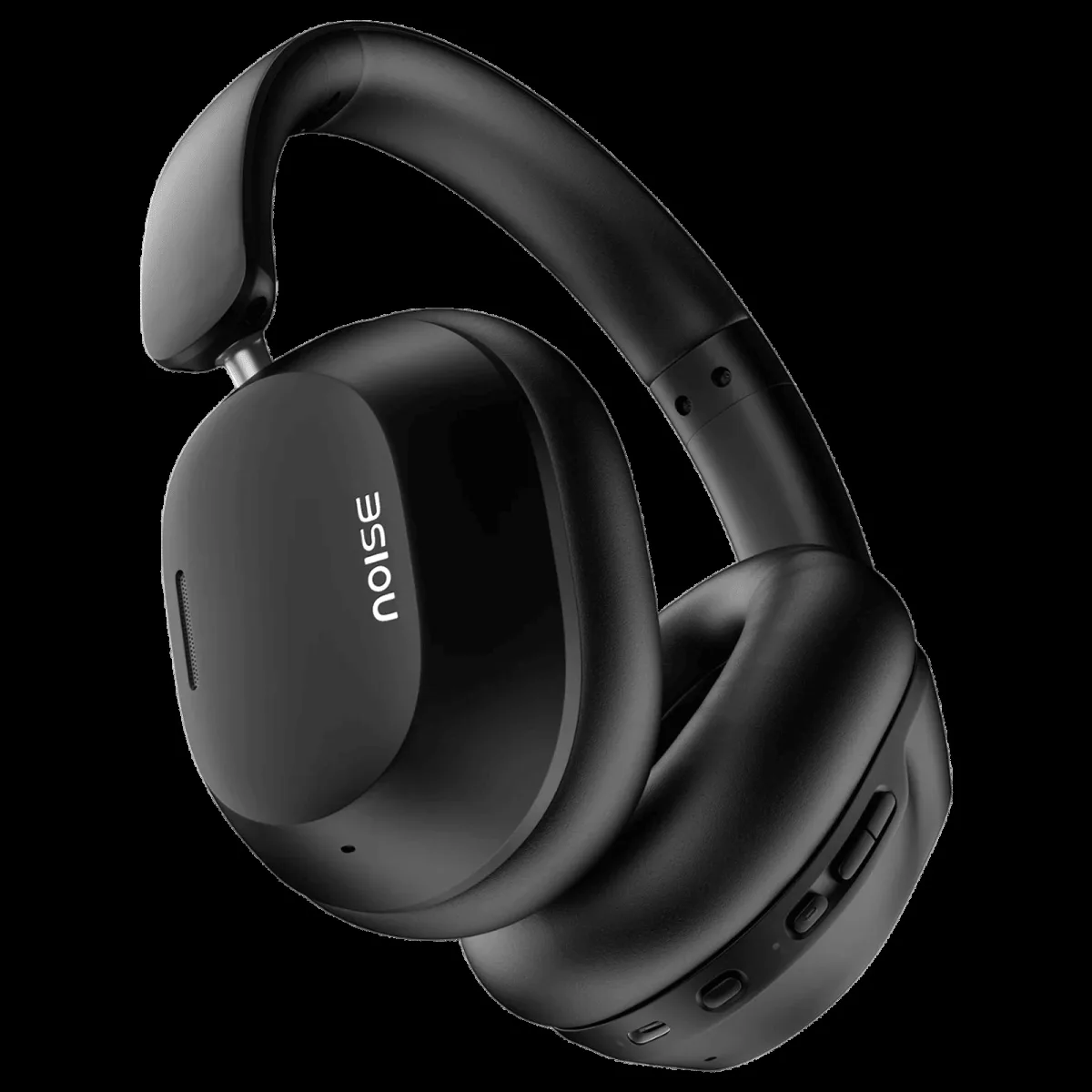noise Airwave Max 5 Bluetooth Headphone with Mic (Adaptive Hybrid ANC, On Ear, Carbon Black)