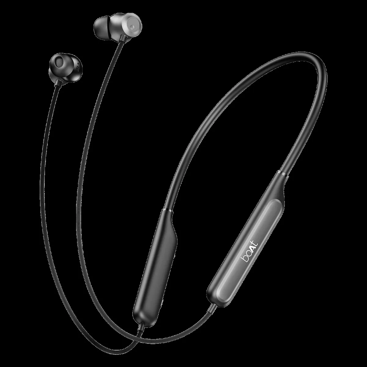 boAt Rockerz 210 Neckband with Adaptive Noise Cancellation (IPX4 Sweat Resistant, ASAP Charge Technology, Onyx Black)