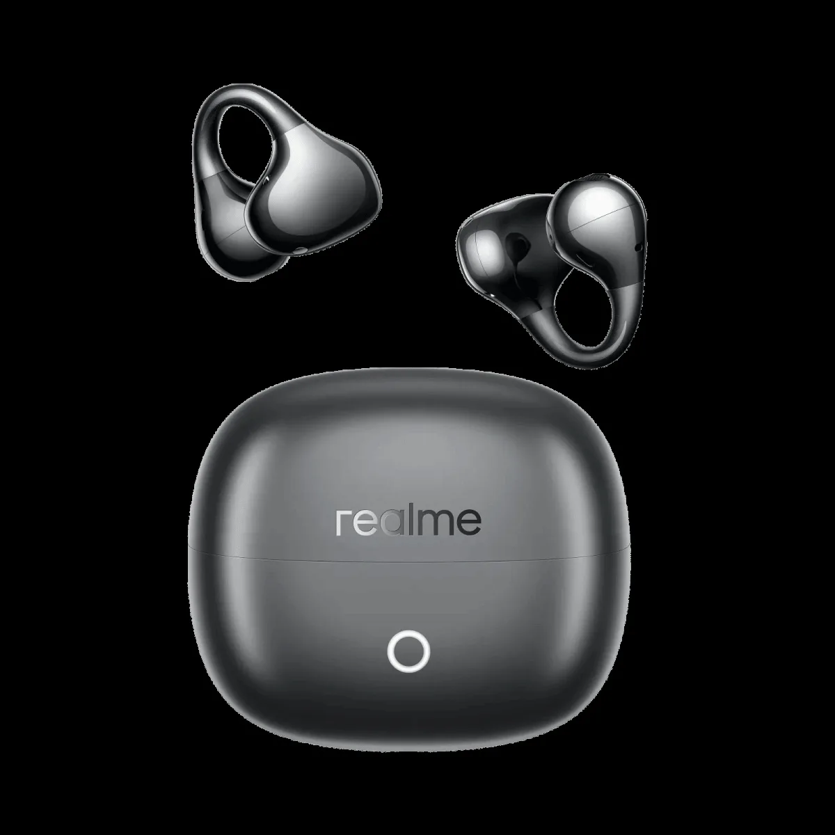 Realme Buds Clip RMA2418 TWS Earbuds with AI Environmental Noise Cancellation (IP55 Dust and Water Resistance, Smart Tap Control, Titanium Black)
