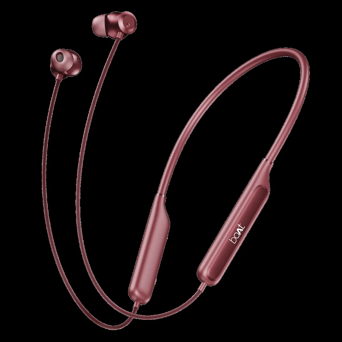 boAt Rockerz 210 Neckband with Active Noise Cancellation (IPX4 Water Resistant, Cinematic Spatial Audio, Ruby Red)