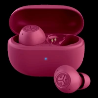 JLAB Go Pop ANC TWS Earbuds with Active Noise Cancellation (IP55 Sweat and Splashproof, Google Fast Pair, Fuchsia)