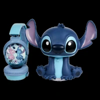 VOLKANO Disney Stitch DY-5060-ST Bluetooth Headphone with Mic (Kids Friendly Volume, Over Ear, Blue)