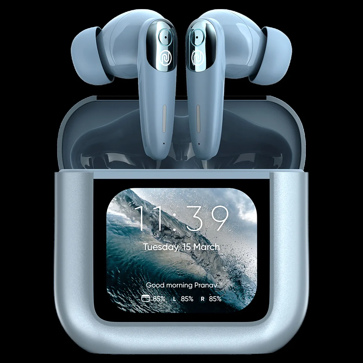 noise View Buds AUDHDPHNVIEWBUDBLU TWS Earbuds with Active Noise Cancellation (IPX4 Water Resistant, In-Built EQ Modes, Metallic Blue)