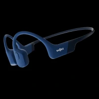 SHOKZ OpenRun Bone Conduction Bluetooth Headphone with Noise Isolation (IP67 Waterproof, 8 Hours Playtime, Blue)
