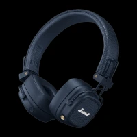 Marshall Major V Bluetooth Headphone with Mic (100 Hours Playtime, On Ear, Midnight Blue)