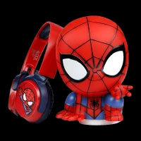 VOLKANO Marvel Spiderman MV-5060-SM Bluetooth Headphone with Mic (Kids Friendly Volume, Over Ear, Red)