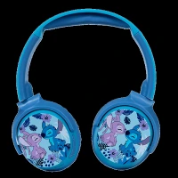 VOLKANO Disney Stitch DY-9955-ST Bluetooth Headphone with Mic (Kids Friendly Volume, Over Ear, Blue)