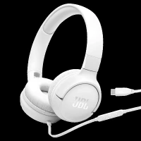 JBL Tune 520C JBLT520CWHT Wired Headphone with Mic (USB Type-C Connector, On Ear, White)