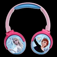 VOLKANO Disney Frozen DY-9955-FR Bluetooth Headphone with Mic (Kids Friendly Volume, Over Ear, Pink)