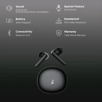 itel S9 series Buds Air Pro TWS Earbuds with Environmental Noise Cancellation (IPX5 Resistant, 30 Hours Playtime, Black)
