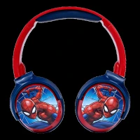 VOLKANO Marvel Spiderman MV-9955-SM Bluetooth Headphone with Mic (Kids Friendly Volume, Over Ear, Red)