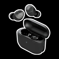 JLAB Go Air Pop IEUEBGAIRPOPRBLK12 TWS Earbuds (IPX4 Sweat & Water Resistant, 32 Hours Playback, Black)