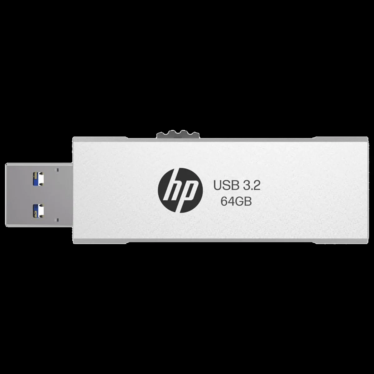 HP 818w 64GB USB Type-A (3.2) Pen Drive (Integrated Key Ring Loop, Silver)
