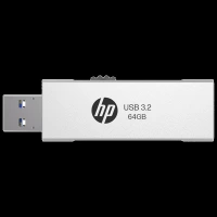 HP 818w 64GB USB Type-A (3.2) Pen Drive (Integrated Key Ring Loop, Silver)