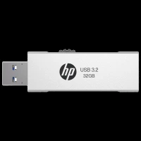 HP 818w 32GB USB Type-A (3.2) Pen Drive (Integrated Key Ring Loop, Silver)