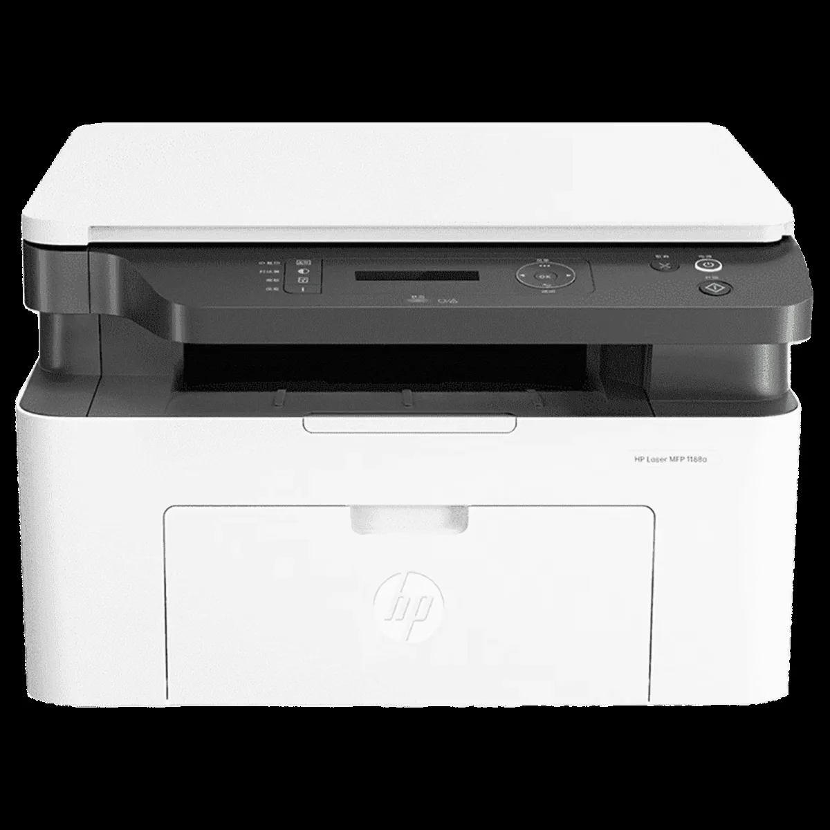 HP Laser MFP 1188A Multi Function Monochrome Laser Printer with 2-Line LCD Display (CIS Sensor, White)