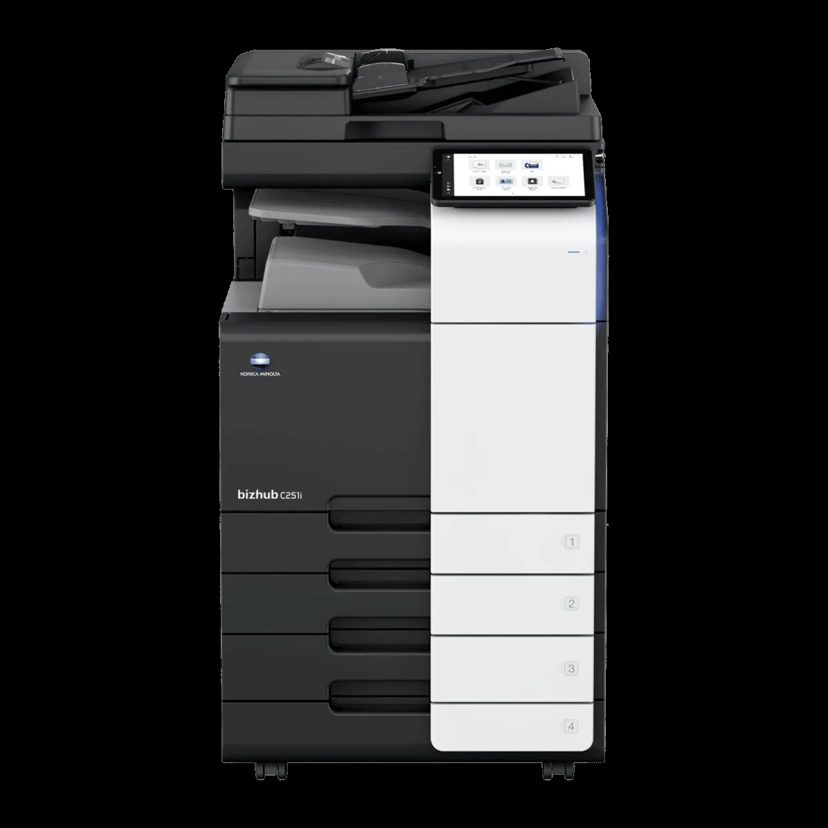 KONICA MINOLTA COLOUR Multi Function Laser Jet Printer with Authentication Attack Detection (8 GB RAM Memory, Black)