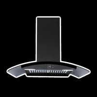 elica ISMART GLACE HAC BF LTW 75 NERO 75cm Ductless Wall Mounted Chimney with Capacitive Touch Controls (Black)