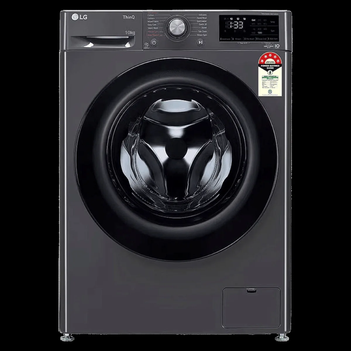 LG 10 kg 5 Star Fully Automatic Front Load Washing Machine (FHP1410Z5M.AMBQEIL, AI Direct Drive, Middle Black)