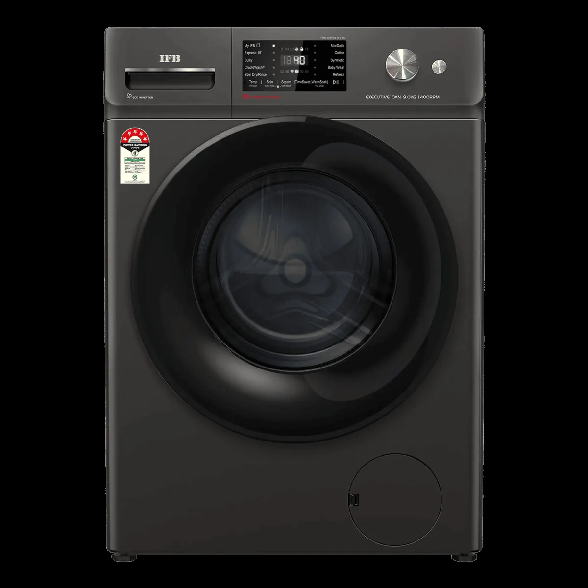 IFB 9 kg 5 Star Wi-Fi Inverter Fully Automatic Front Load Washing Machine (Executive OXN 9014K, AI Technology, Onyx Grey)