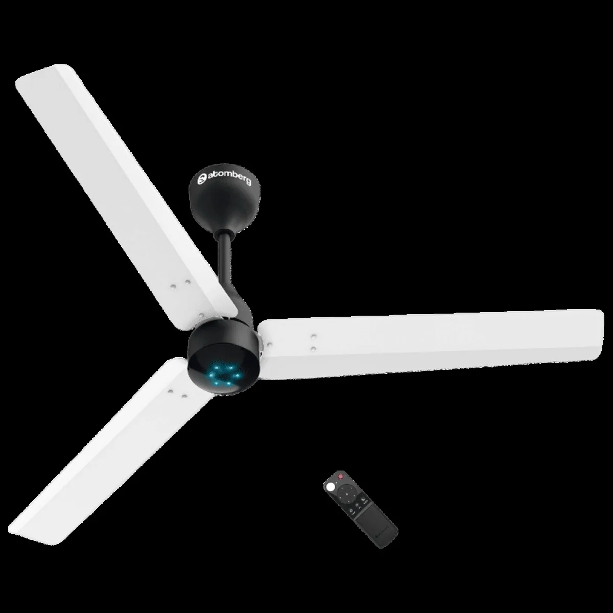 atomberg Renesa Smart 5 Star 1200mm 3 Blade BLDC Motor Smart Ceiling Fan with Remote (Boost Mode, White Black)