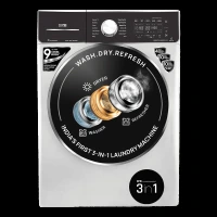 IFB 8.5/6.5 kg 5 Star Inverter Fully Automatic Front Load Washer Dryer (Executive ZXS, Power Steam Wash, Silver)