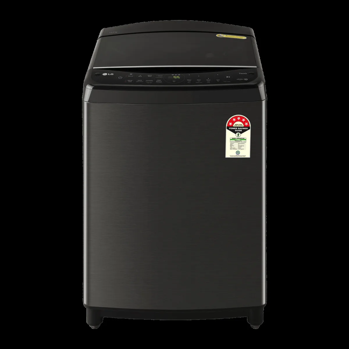 LG 13 kg 5 Star Wi-Fi Fully Automatic Top Load Washing Machine (HEDD, THD13SWP.APBQEIL, AI Direct Drive, Platinum Black)