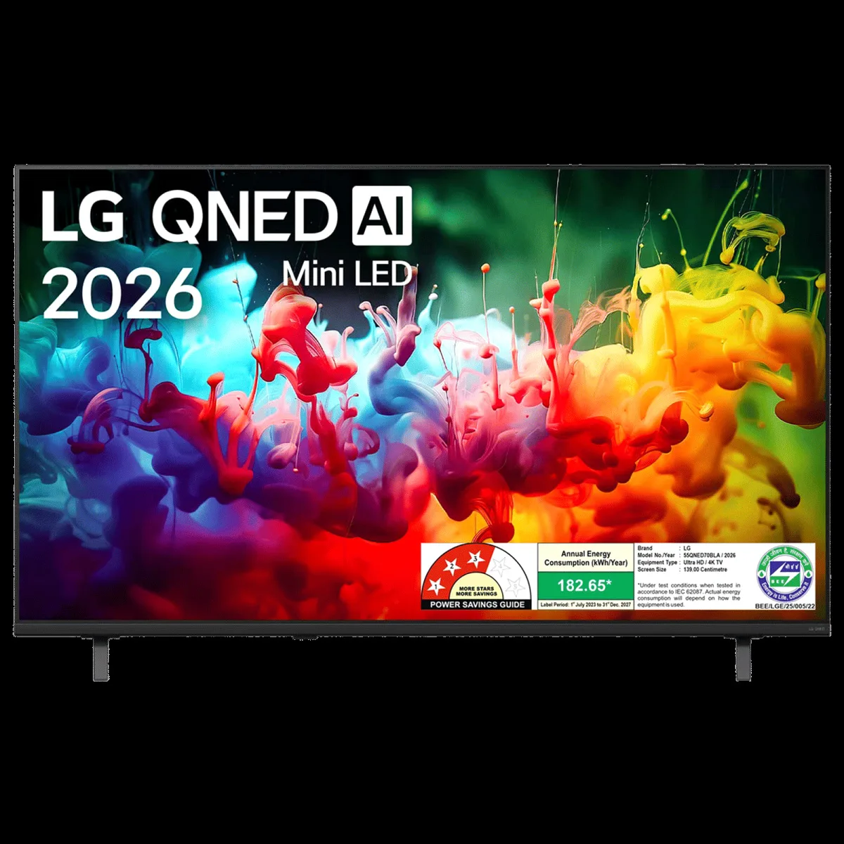 LG QNED70 140 cm (55 inch) 3 Star QNED Mini LED 4K Ultra HD Smart webOS TV with 4K Super Upscaling (2026 model)