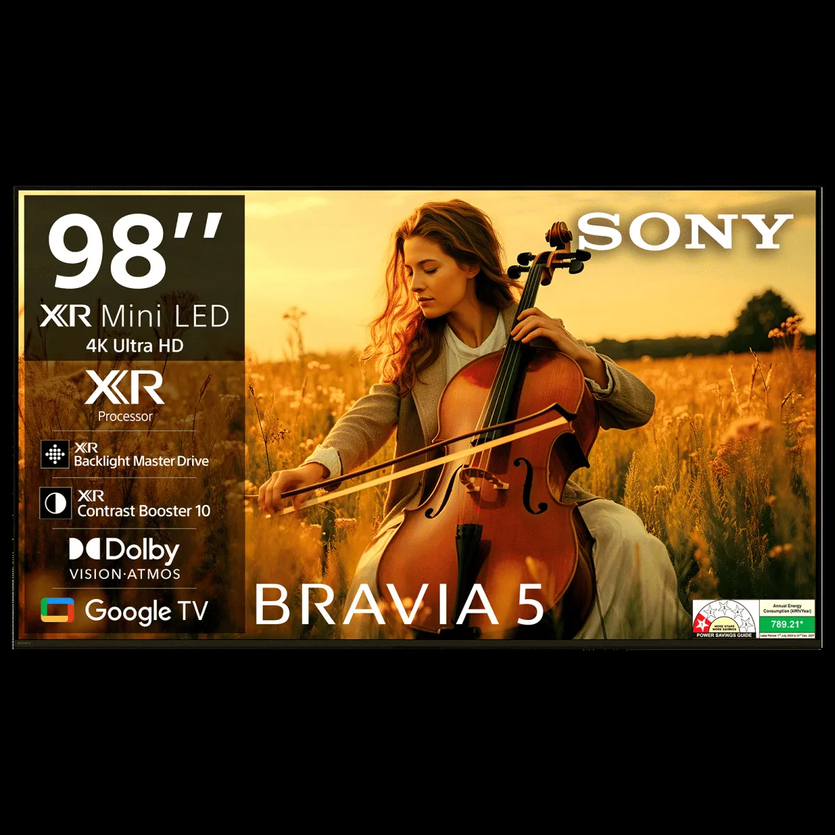 SONY BRAVIA 5 247 cm (98 inch) 1 Star Mini LED 4K Ultra HD Smart Google TV with Dolby Vision & Dolby Atmos (2025 model)