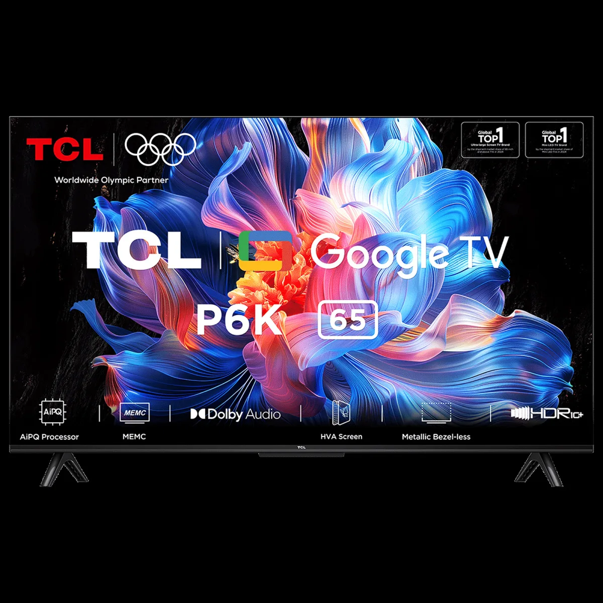 TCL P6K 165 cm (65 inch) 4 Star 4K Ultra HD LED Smart Google TV with Google Voice Assistant (2025 model)