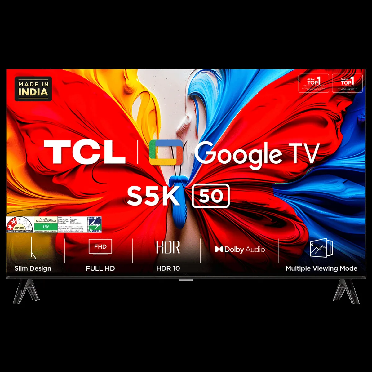 TCL S5K 127 cm (50 inch) 2 Star QLED 2K Full HD Smart Google TV with Google Assistant (2025 model)