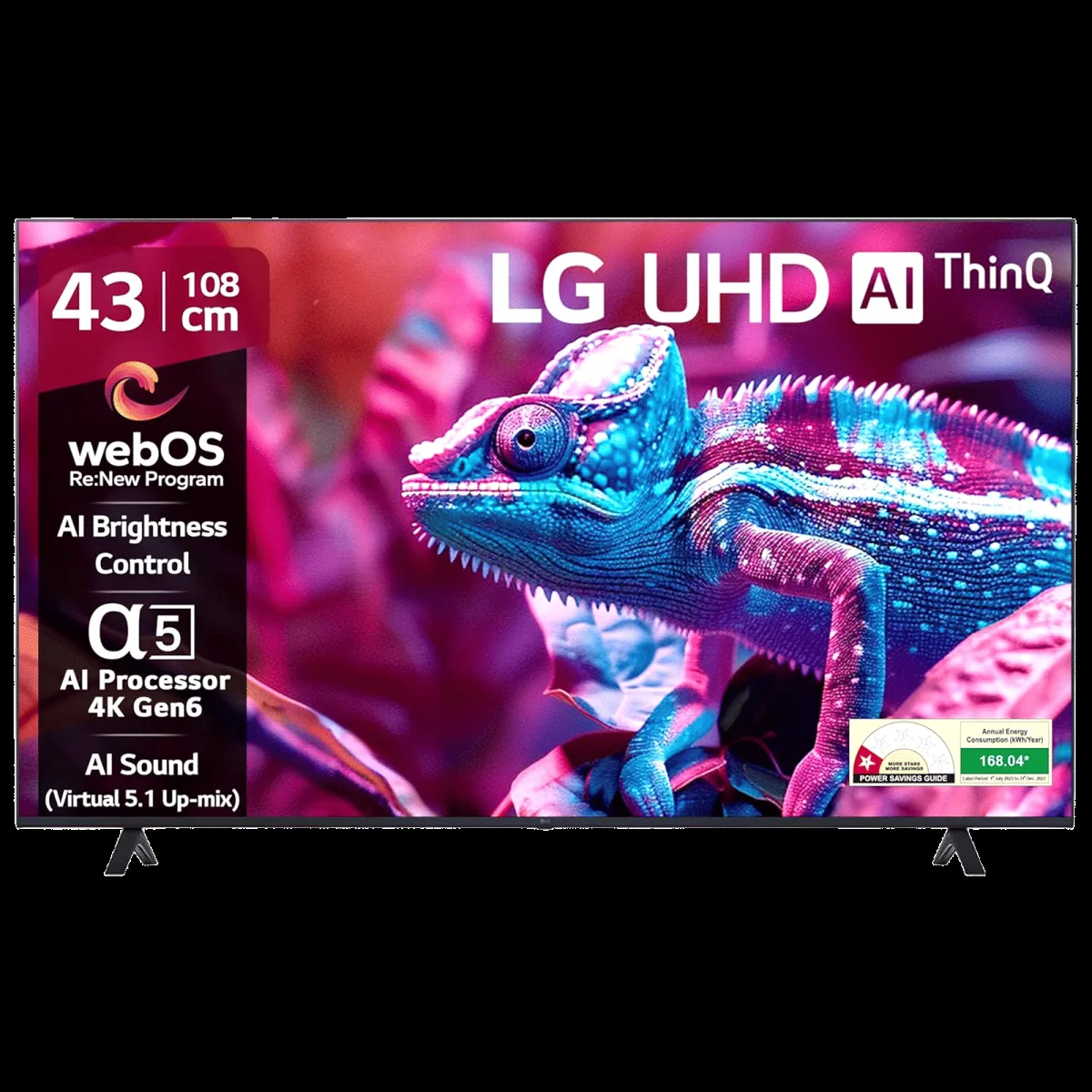 LG UR75 109 cm (43 inch) 1 Star 4K Ultra HD LED Smart WebOS TV with Built-in Alexa (2025 model)