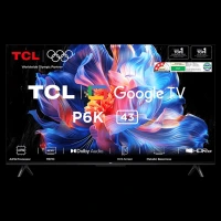 TCL P6K 109 cm (43 inch) 3 Star 4K Ultra HD LED Smart Google TV with Google Voice Assistant (2025 model)