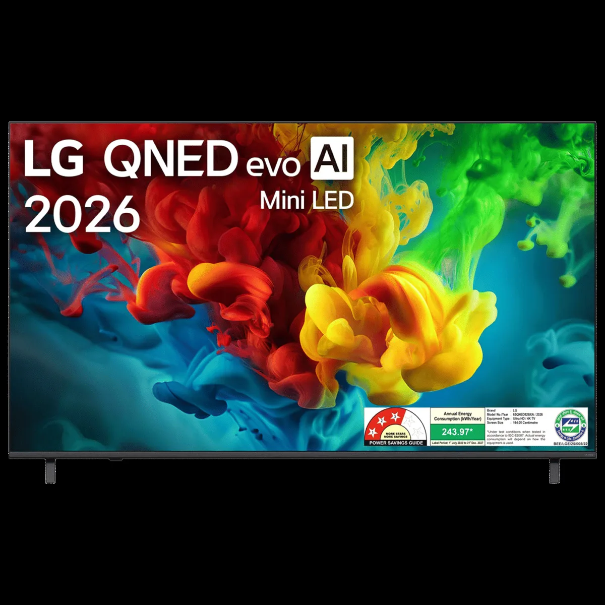 LG QNED82 165 cm (65 inch) 3 Star QNED Mini LED 4K Ultra HD Smart webOS TV with Ambient Filmmaker Mode (2026 model)
