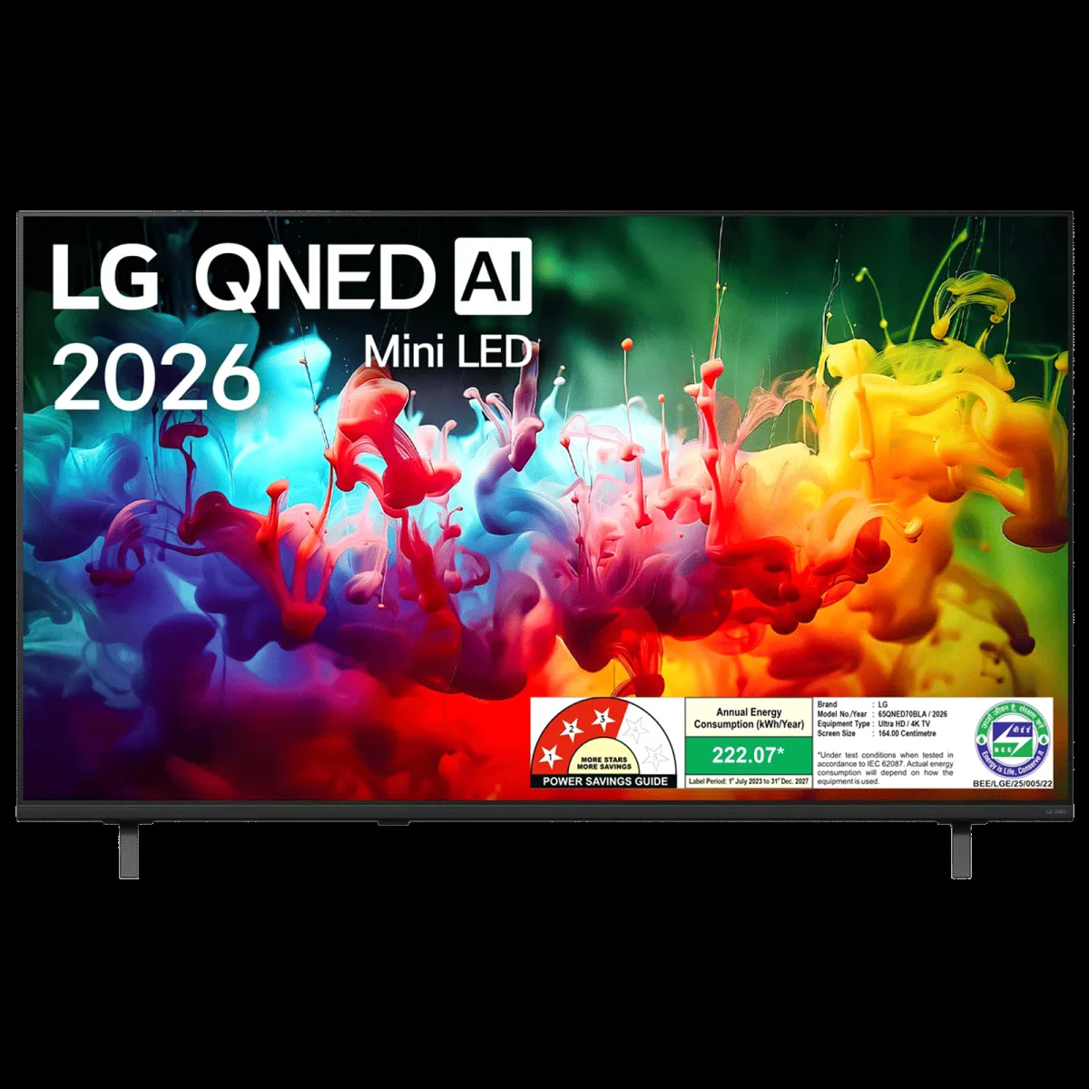 LG QNED70 165 cm (65 inch) 3 Star QNED Mini LED 4K Ultra HD Smart webOS TV with Intelligent Voice Recognition (2026 model)