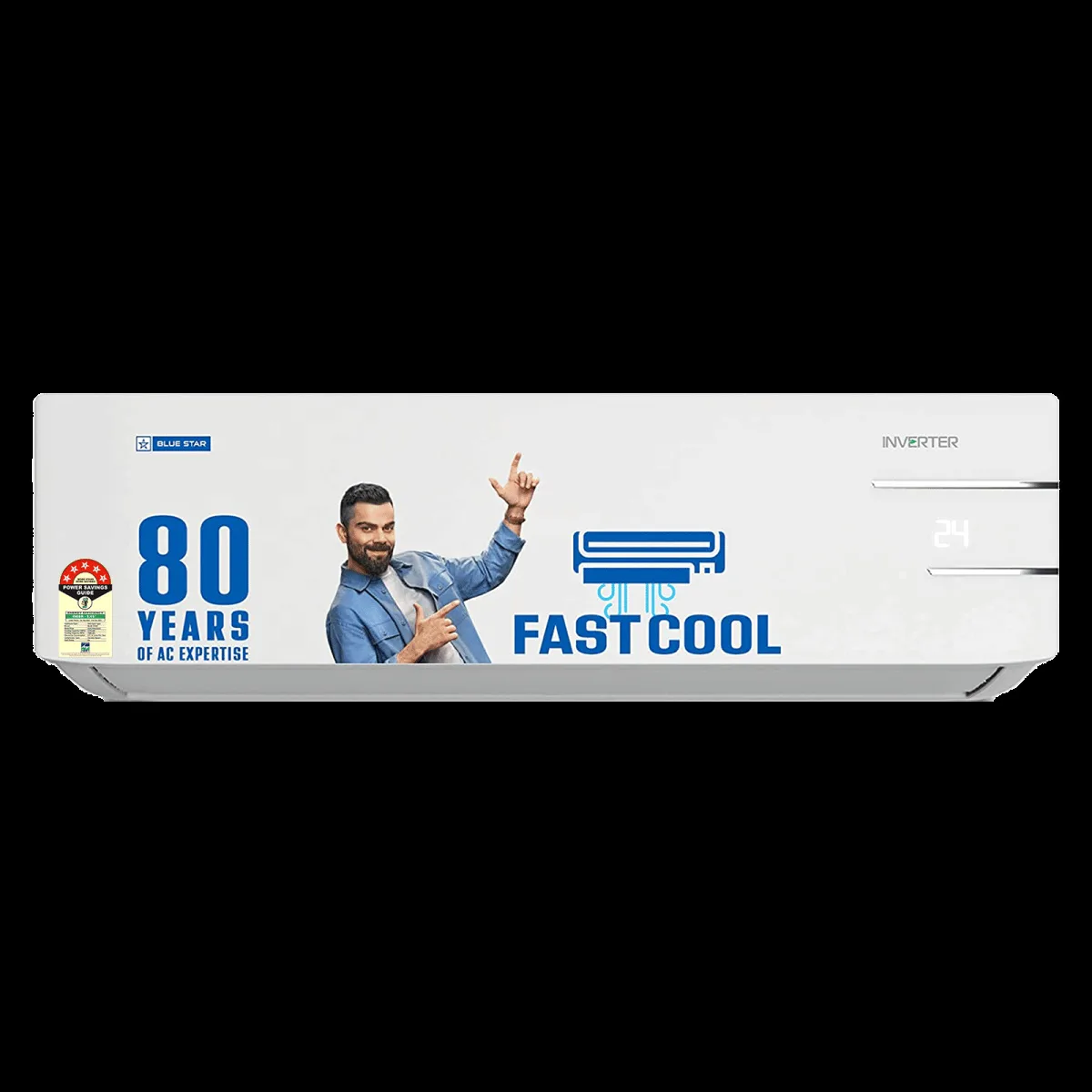Blue Star 5 in 1 Convertible 1 Ton 5 Star Inverter Split AC with Anti Dust Filter (Copper Condenser, IC512YNU)