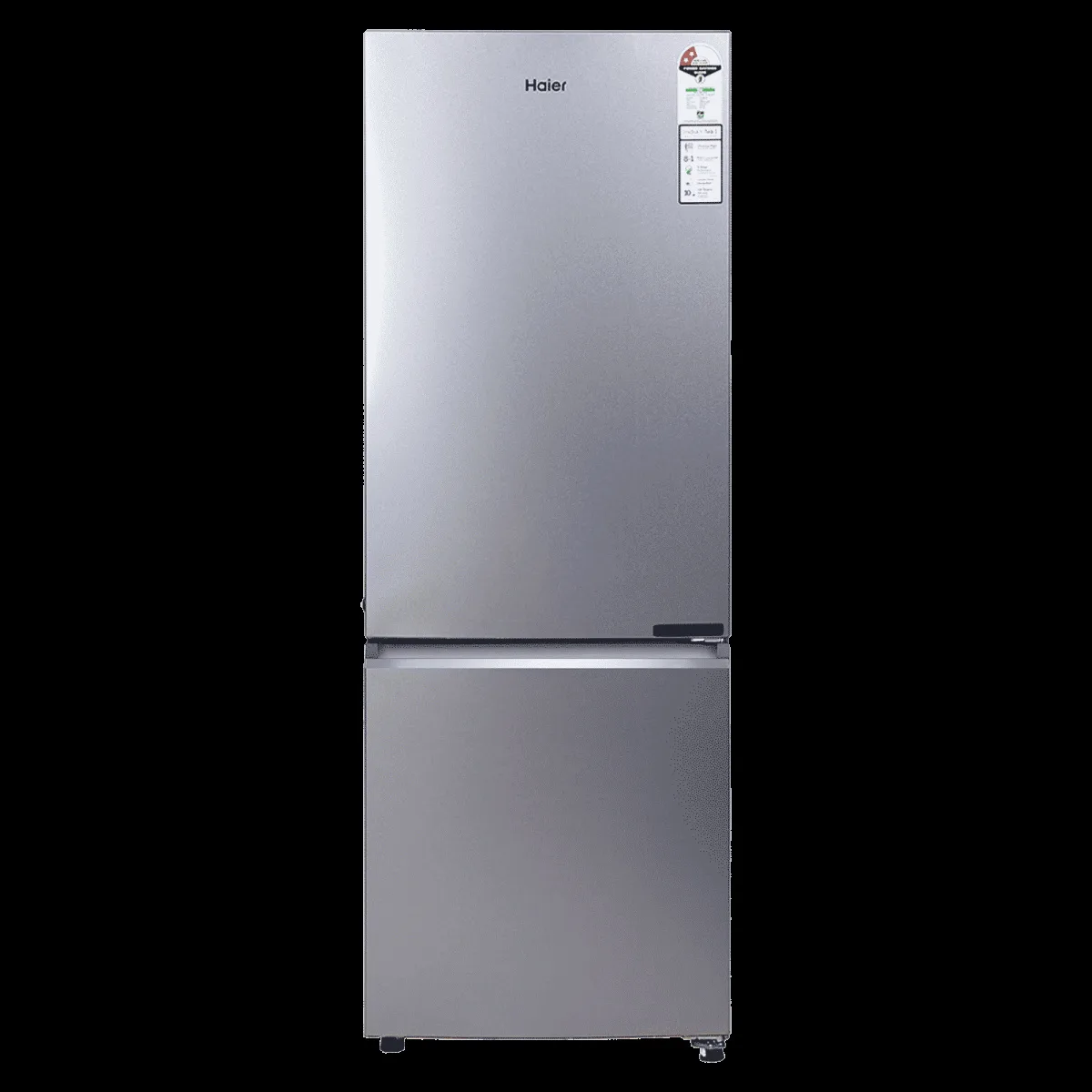 Haier 237 Litres 2 Star Frost Free Double Door Bottom Mount Convertible Refrigerator with Turbo Icing (HRB-2872IBMS-P, Moon Silver)
