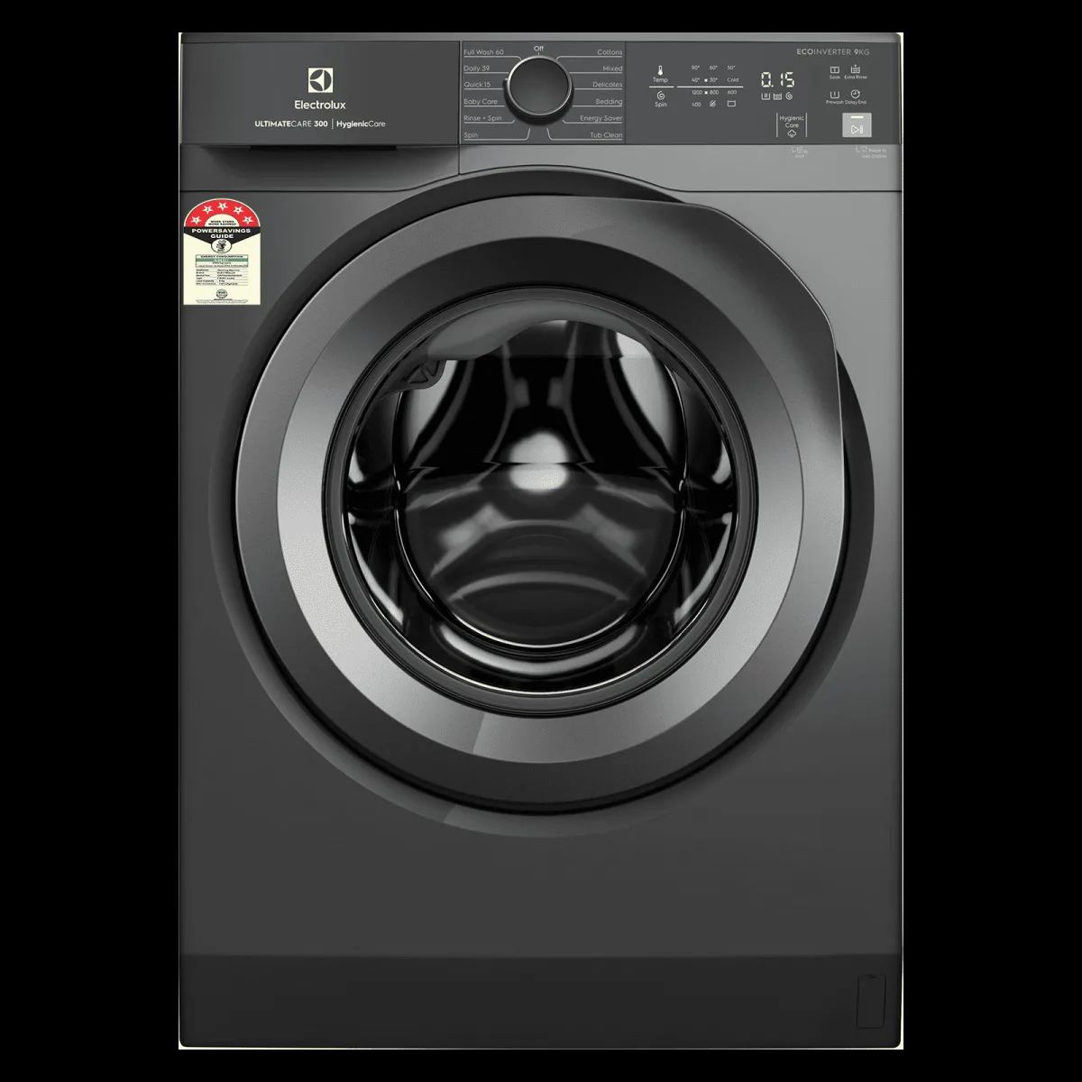 Electrolux 9 kg 5 Star Inverter Fully Automatic Front Load Washing Machine (UltimateCare 300, EWF9024M3SB, HygienicCare, Dark Silver)