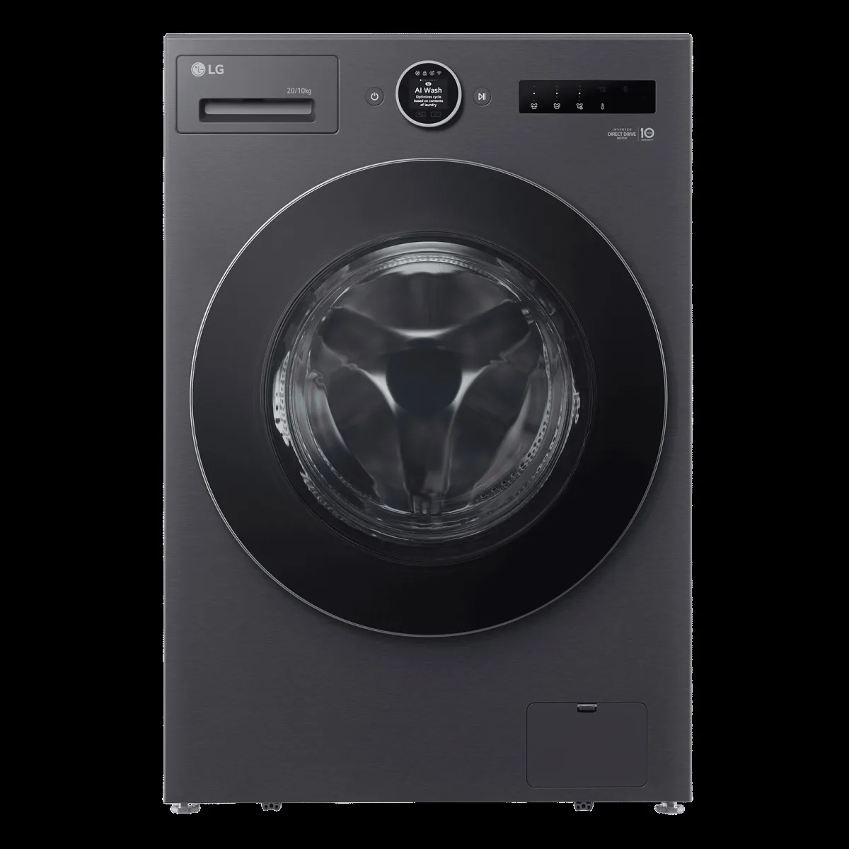 LG 20/10 kg Wi-Fi Inverter Fully Automatic Front Load Washing Machine (VX Series, FDX92010A9K.AEBQEIL, Essence Black)