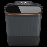 LLOYD 7.5 kg 5 Star Semi Automatic Washing Machine with 3 Wash Programs (GLWMS75CVGEL, Grey)