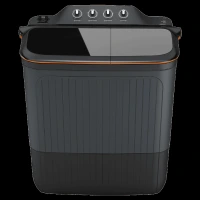 LLOYD 8 kg 5 Star Semi Automatic Washing Machine with 3 Wash Programs (GLWMS80AVGEL, Grey)