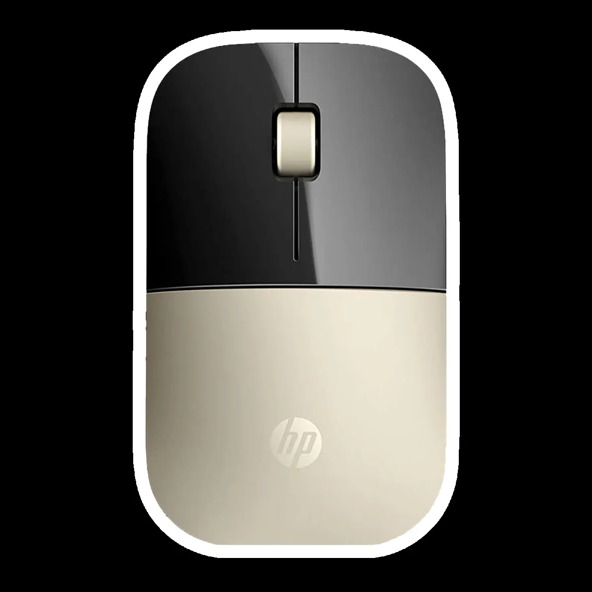 HP Z3700 Bluetooth & 2.4GHz Wireless Optical Mouse (1200 DPI, Sleek Design, Gold & Black)