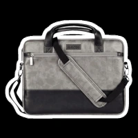 stuffcool Lush Faux Leather Laptop Sling Bag for 14 Inch Laptop (Detachable & Adjustable Shoulder Strap, Black)