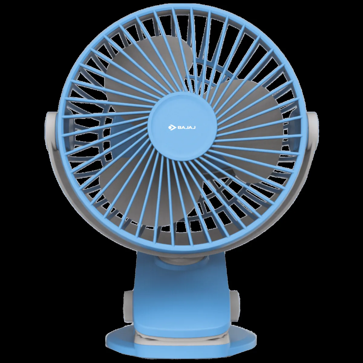 BAJAJ Pygmy Mini 110mm 3 Blade Rechargeable Personal Fan with 1800 mAh Battery (Silent Operation, Cerulean Blue)