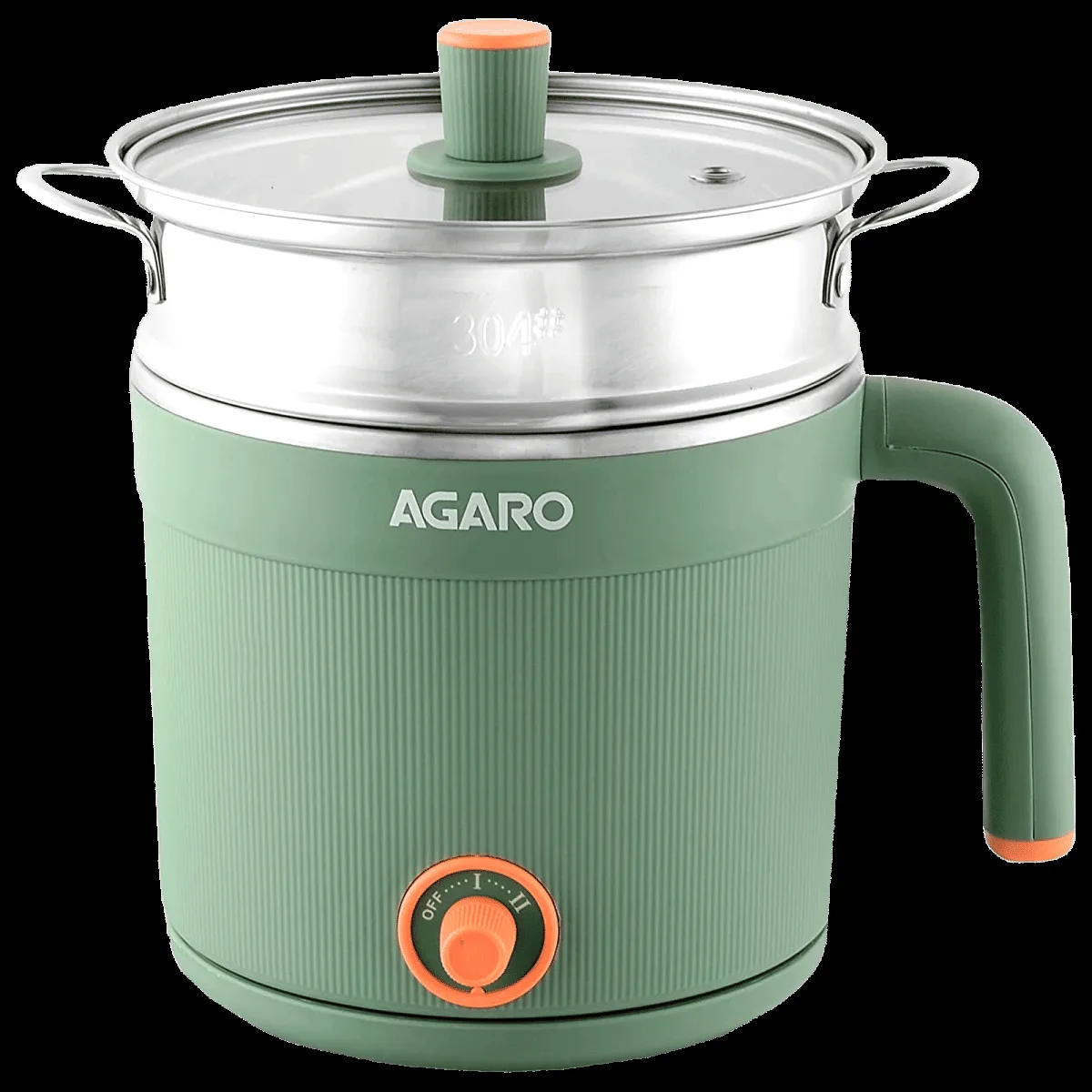 AGARO Regency 600 Watt 1.2 Litre Multi Cook Electric Kettle with Auto Shut Off (Green)