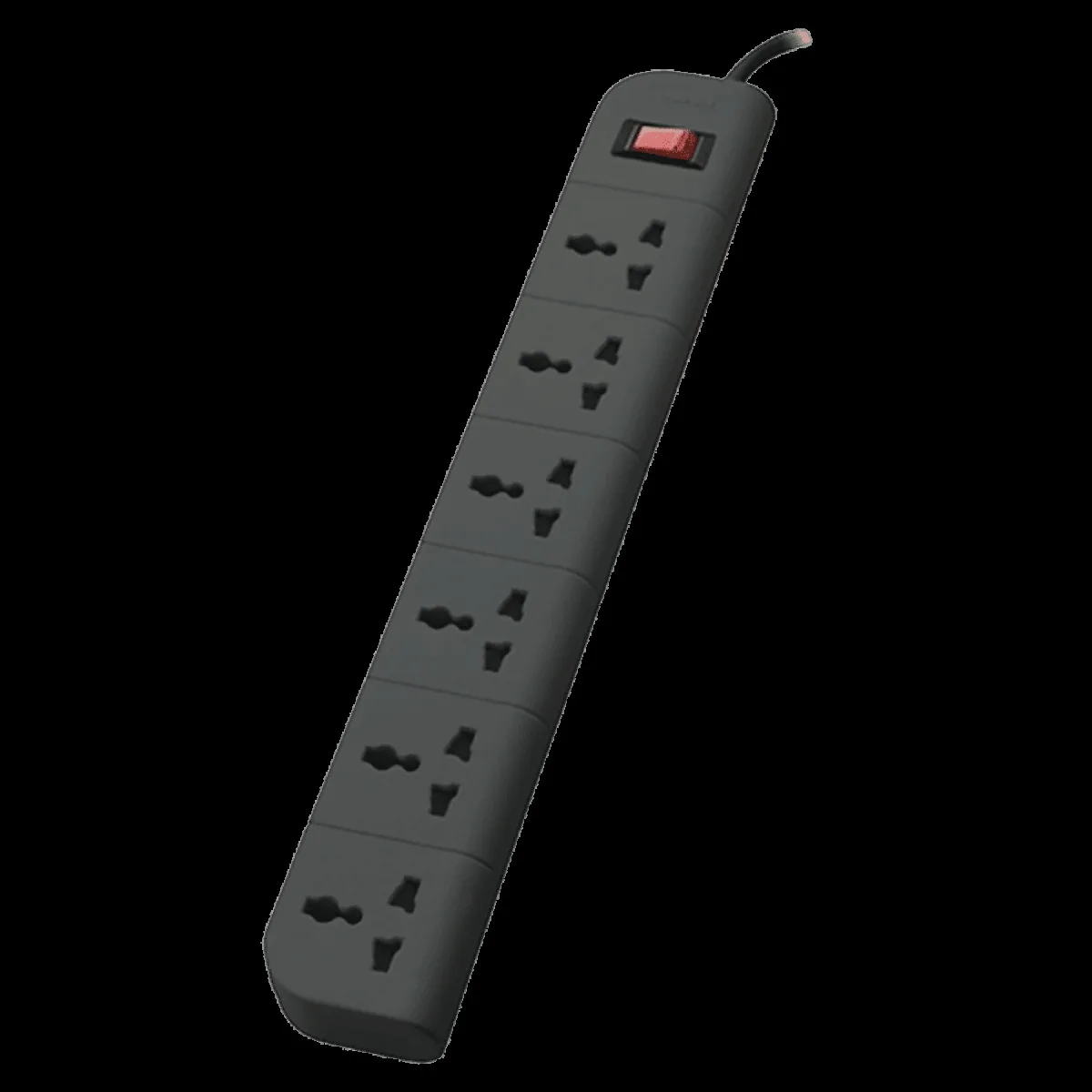 belkin Economy Series 6 Amps 6 Sockets Surge Protector with Individual Switch (2 Meters, Heavy Duty Cable Overload Protection, F9E600ZB, Grey)