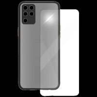 ARROW Camera Duplex Screen Protector & Polycarbonate Back Cover Combo for oppo F19 Pro (Scratch Protection, Black)