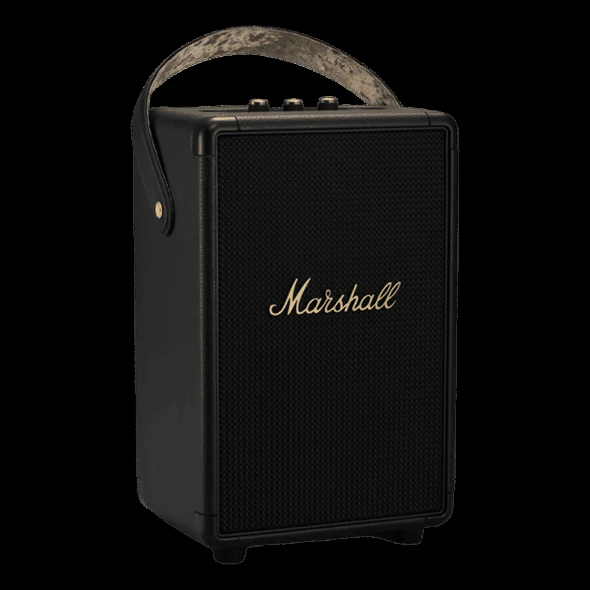 Marshall Tufton 80W Portable Bluetooth Speaker (IPX2 Water Resistant, Multi Directional Sound, Stereo Channel, Black & Brass)